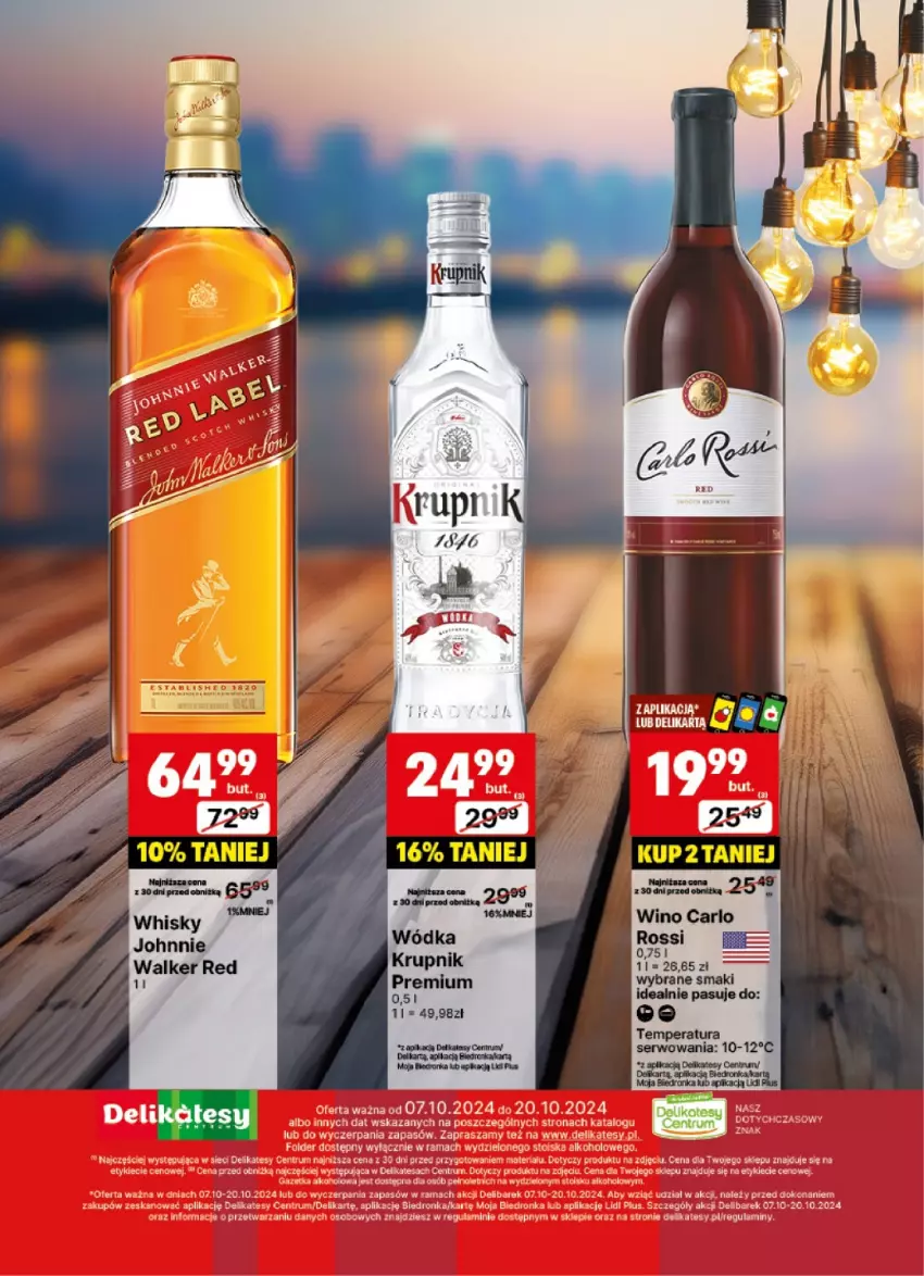 Gazetka promocyjna Delikatesy Centrum - DeliBarek DC41-DC42 - ważna 07.10 do 20.10.2024 - strona 16 - produkty: Carlo Rossi, Krupnik, Rum, Wino