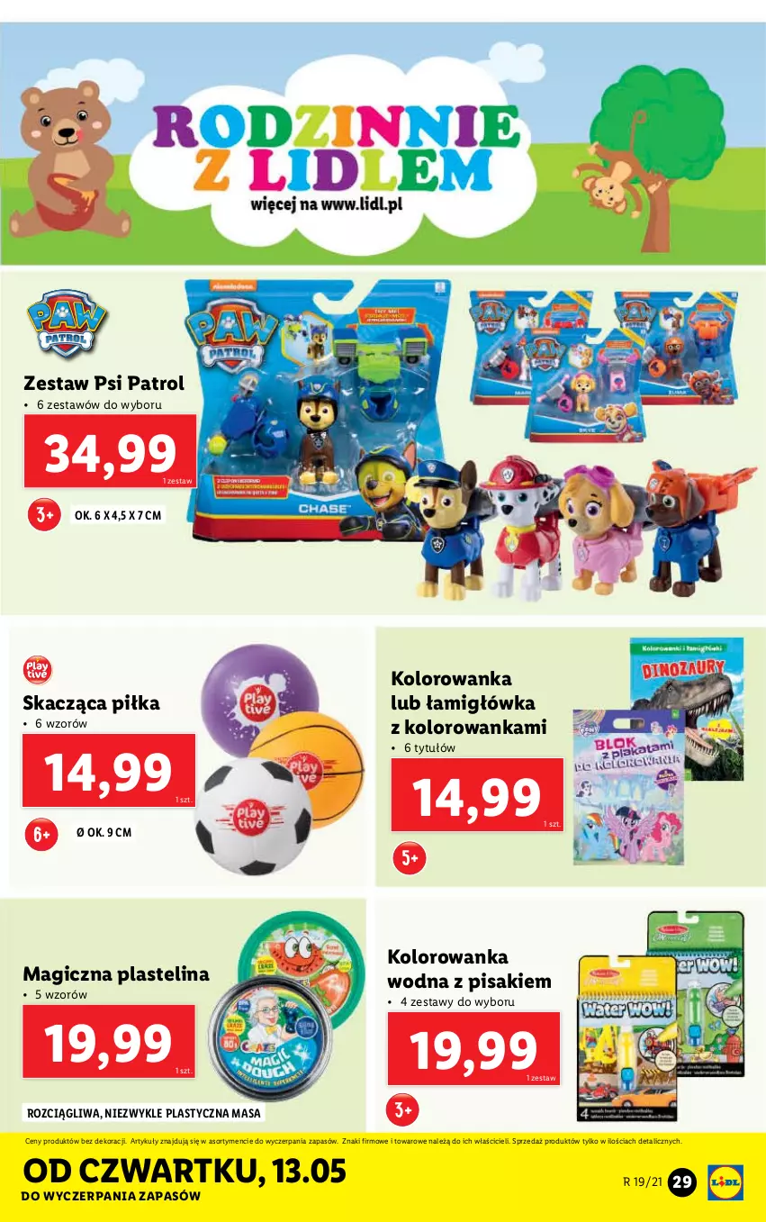 Gazetka promocyjna Lidl - GAZETKA - ważna 10.05 do 15.05.2021 - strona 29 - produkty: Kolorowanka, Plastelina, Psi Patrol