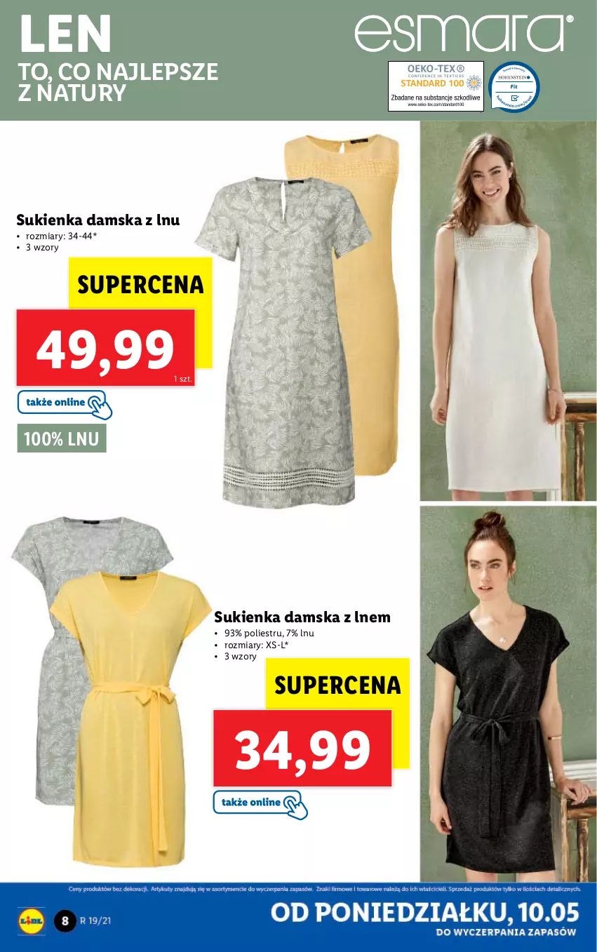 Gazetka promocyjna Lidl - GAZETKA - ważna 10.05 do 15.05.2021 - strona 8 - produkty: Sukienka