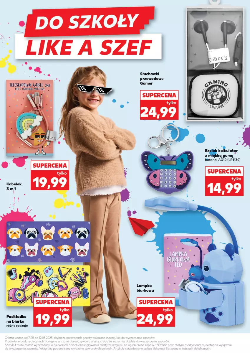 Gazetka promocyjna Kaufland - Kaufland - ważna 13.08 do 20.08.2025 - strona 19 - produkty: Bateria, Biurko, Podkład, Podkładka, Słuchawki, Teleskop