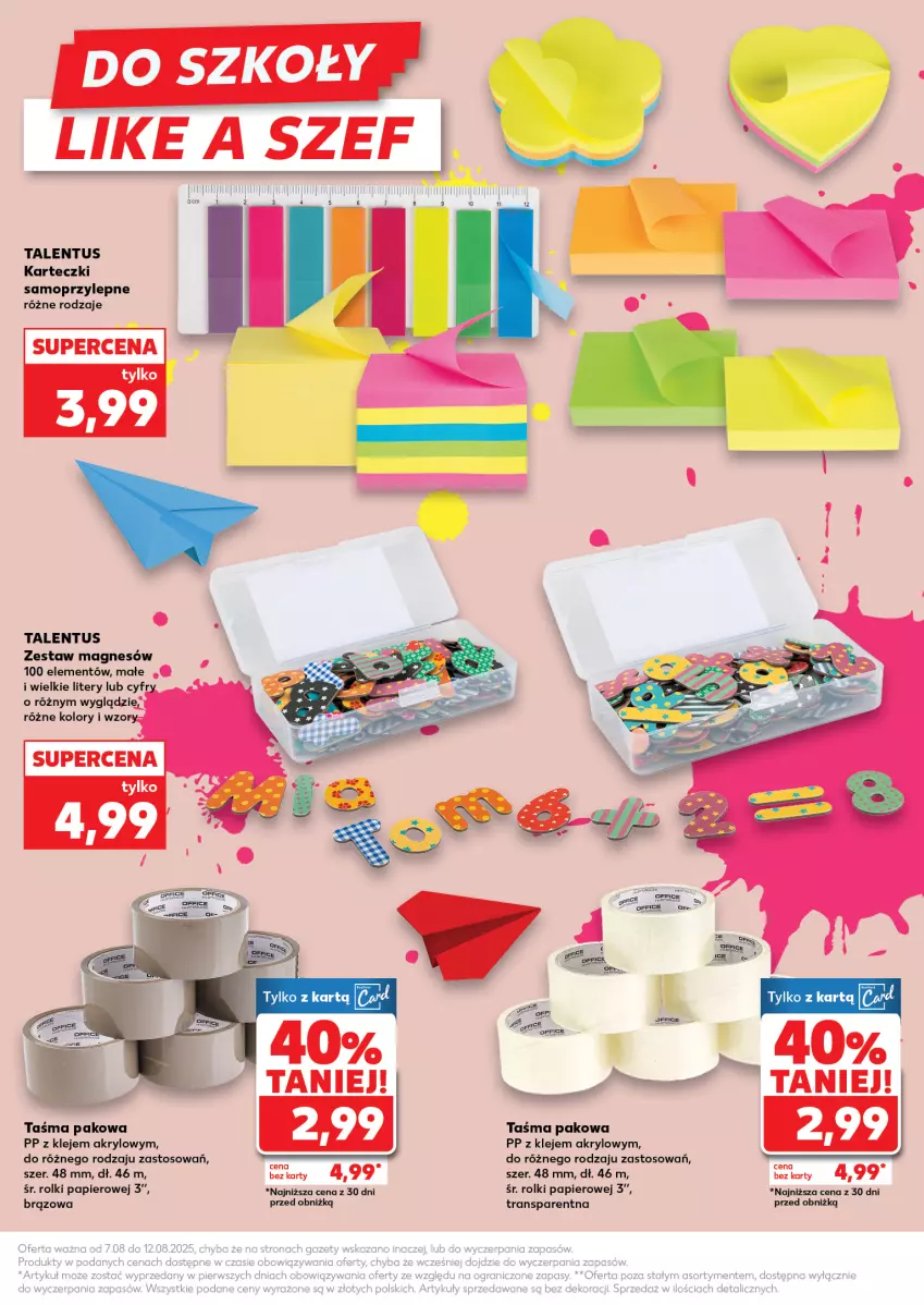 Gazetka promocyjna Kaufland - Kaufland - ważna 13.08 do 20.08.2025 - strona 35 - produkty: Karteczki samoprzylepne, Klej, Mop, Papier, Rolki, Taśma pakowa, Tran
