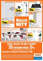 Gazetka promocyjna Obi - Gazetka OBI - Gazetka - ważna od 08.06 do 08.06.2021 - strona 16 - produkty: Kabina prysznicowa, Gra, Zlew, Skrzydło drzwiowe, Termos, Tran, Warka, Tarka, Wkręt, Wkrętarka, Suszarka, Szlifierka, Pokrowiec, Drzwi, Akumulator, Einhell