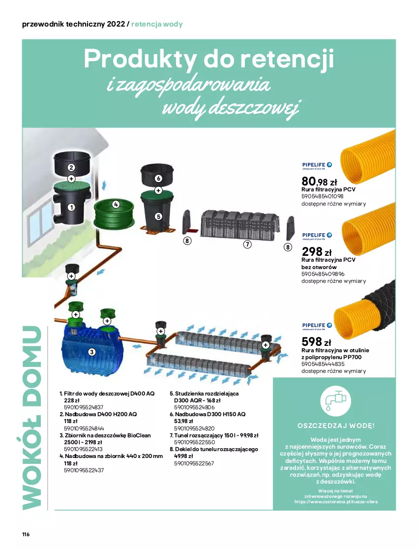 Gazetka promocyjna Castorama - Przewodnik techniczny 2022 - ważna 21.03 do 30.03.2022 - strona 116 - produkty: Astor, Płytka, Przewodnik, Rama, Rura, Tunel, Woda