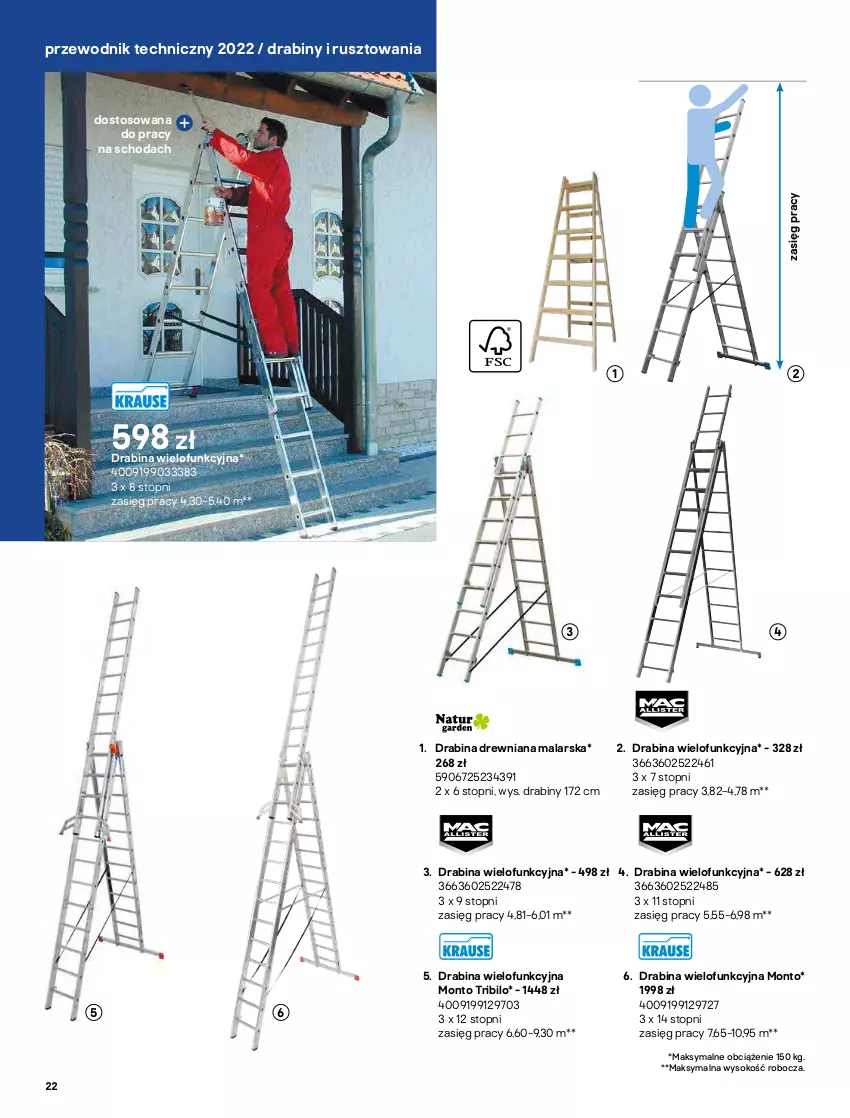 Gazetka promocyjna Castorama - Przewodnik techniczny 2022 - ważna 21.03 do 30.03.2022 - strona 22 - produkty: Drabina, Fa, Przewodnik, Rama, Sok, Top, Waga