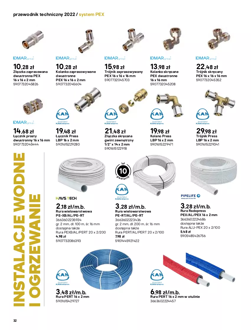 Gazetka promocyjna Castorama - Przewodnik techniczny 2022 - ważna 21.03 do 30.03.2022 - strona 32 - produkty: Grzejnik, Mus, Ogrzewanie, Piec, Por, Przewodnik, Rura, Rura wielowarstwowa, Szafka