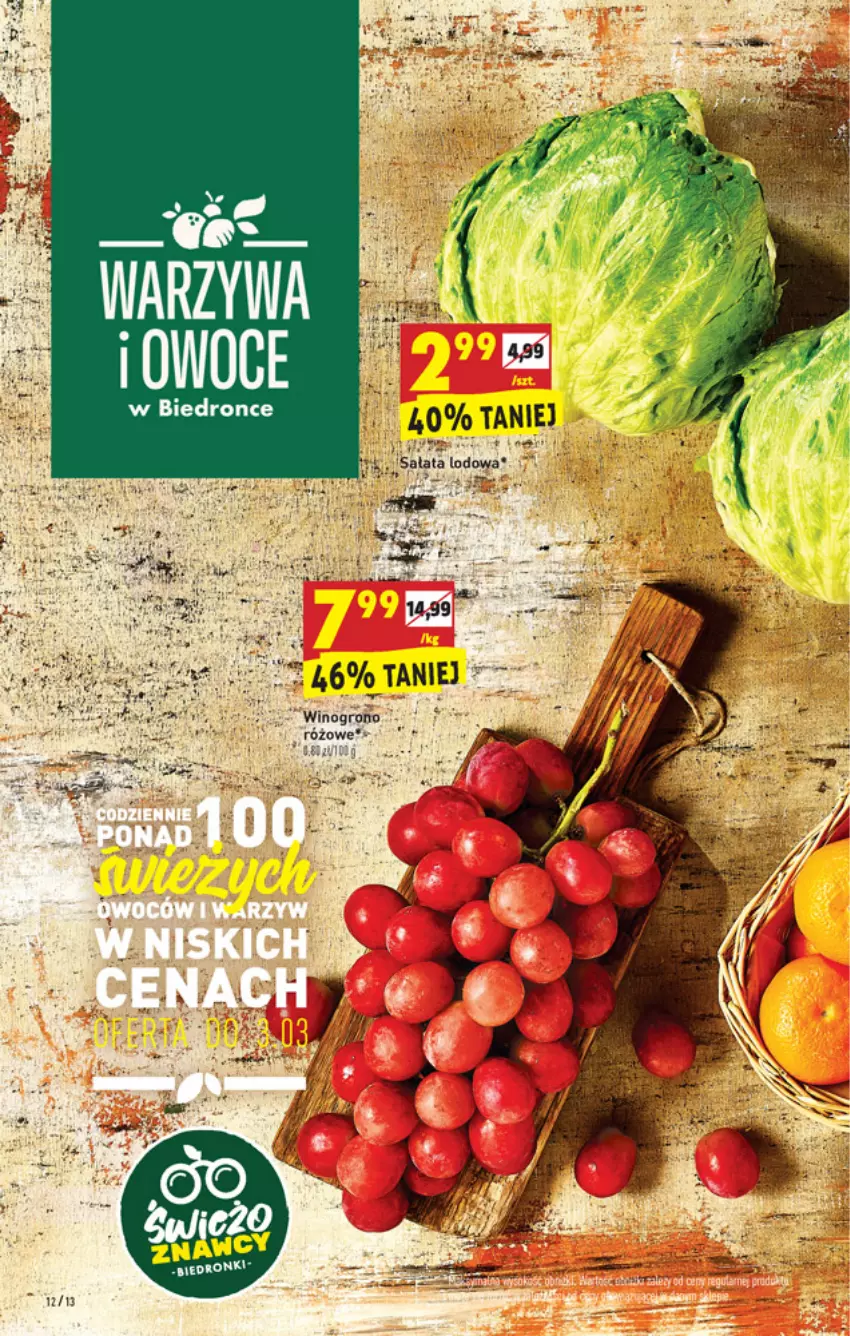 Gazetka promocyjna Biedronka - W tym tygodniu PN - ważna 01.03 do 06.03.2021 - strona 12 - produkty: Fa, Sałat, Warzywa, Wino