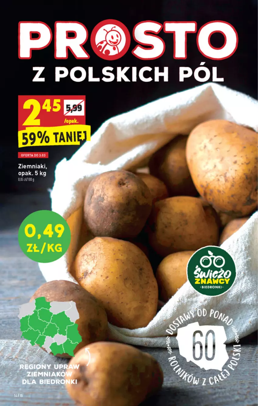 Gazetka promocyjna Biedronka - W tym tygodniu PN - ważna 01.03 do 06.03.2021 - strona 14 - produkty: Ziemniaki