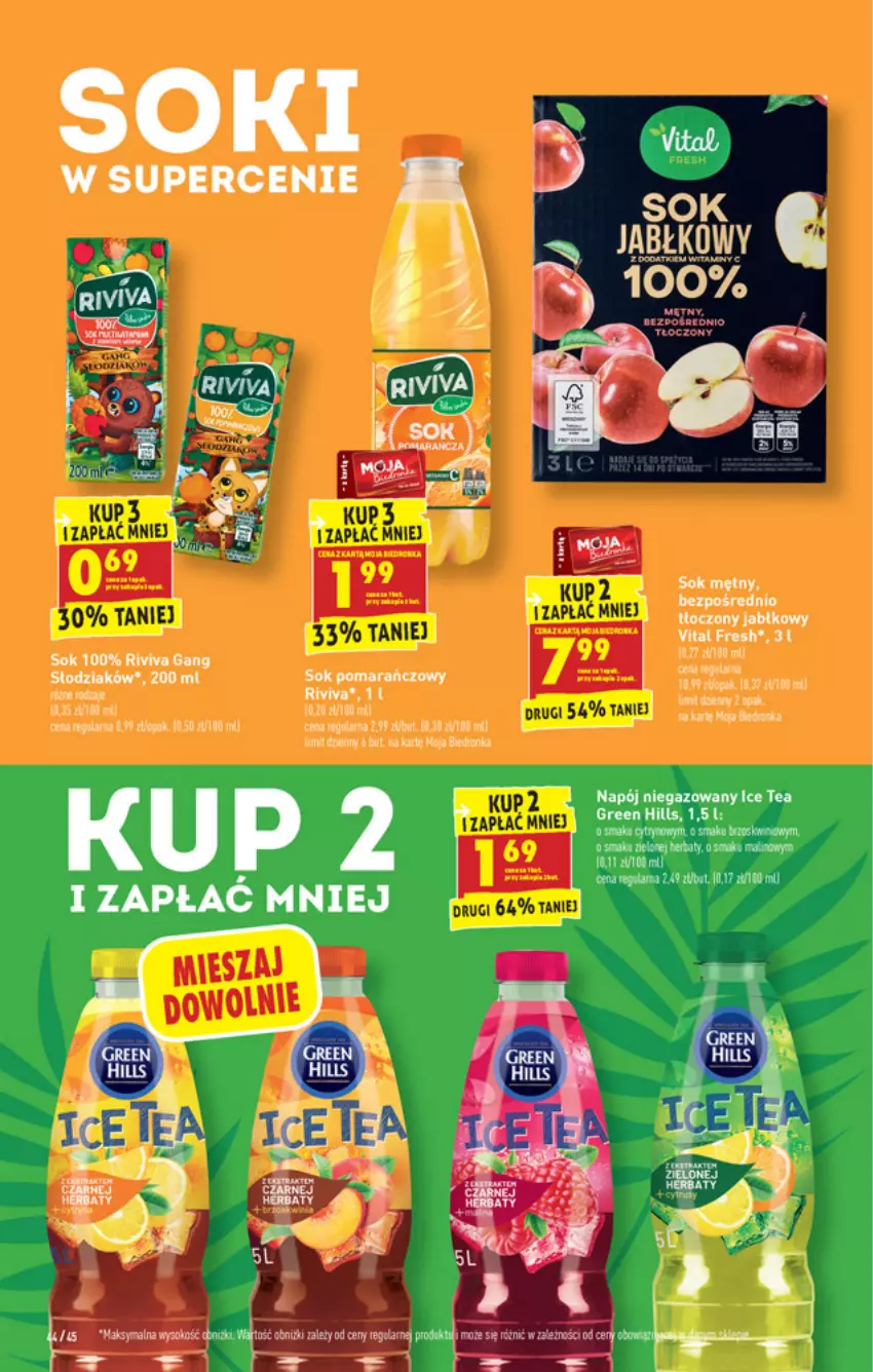 Gazetka promocyjna Biedronka - W tym tygodniu PN - ważna 01.03 do 06.03.2021 - strona 44 - produkty: Ice tea, Napój, Napój niegazowany, Sok