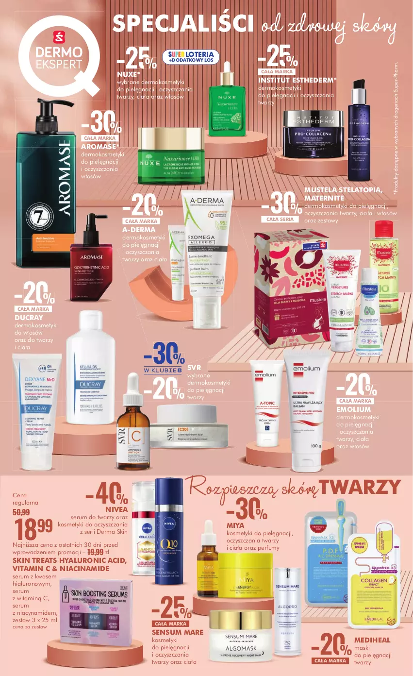 Gazetka promocyjna Super Pharm - ważna 14.10 do 29.10.2024 - strona 5 - produkty: A-derma, Ducray, Emolium, Kosmetyki do pielęgnacji, Mus, Mustela, Nivea, Nuxe, Perfum, Rum, Ser, Serum, Serum do twarzy, SVR, Top