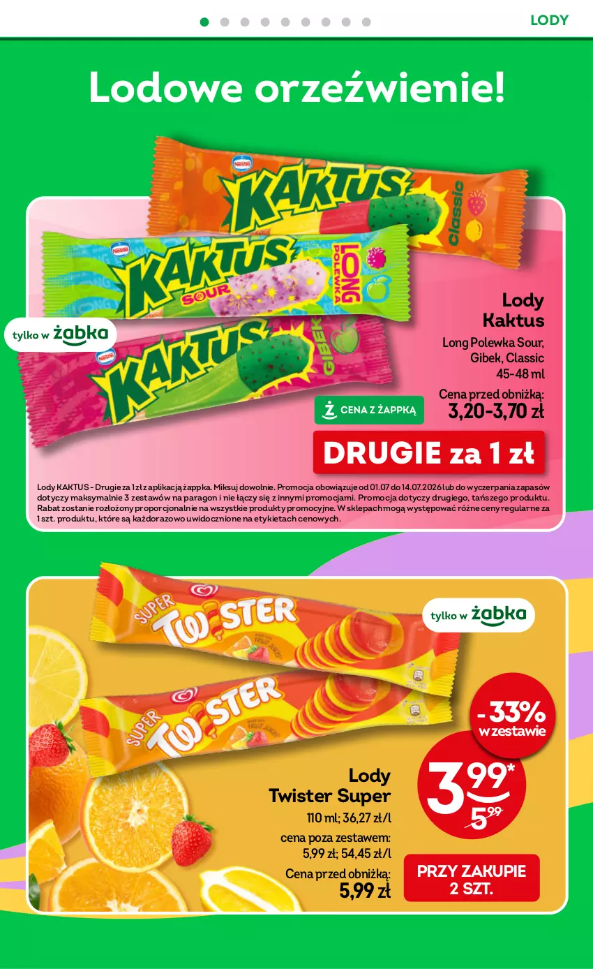 Gazetka promocyjna Żabka - gazetka-promocyjna-27-28-2026 - ważna 01.07 do 14.07.2026 - strona 32 - produkty: Kaktus, Lody, Por