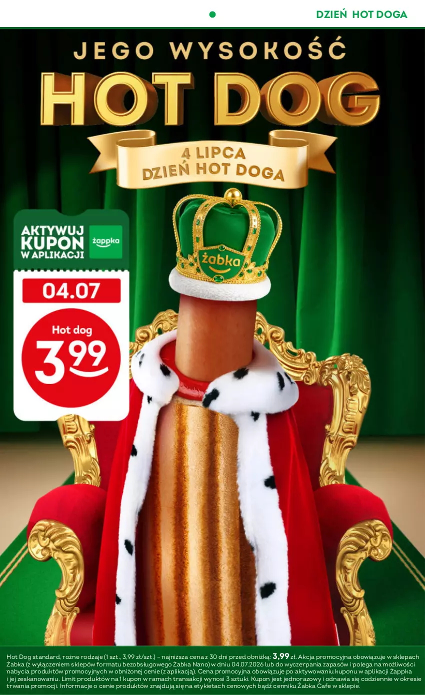 Gazetka promocyjna Żabka - gazetka-promocyjna-27-28-2026 - ważna 01.07 do 14.07.2026 - strona 4 - produkty: Hot dog, Rama, Tran
