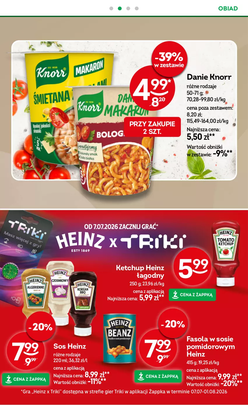 Gazetka promocyjna Żabka - gazetka-promocyjna-27-28-2026 - ważna 01.07 do 14.07.2026 - strona 85 - produkty: Fa, Fasola, Heinz, Ketchup, Knorr, Sos