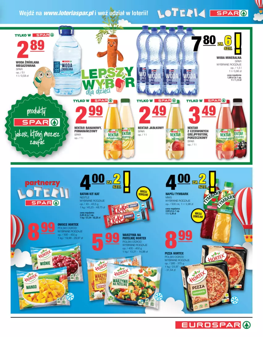 Gazetka promocyjna Spar - EuroSpar - ważna 01.10 do 11.10.2023 - strona 11 - produkty: Baton, Fa, Grejpfrut, Hortex, Kit Kat, LANA, Napój, Ogród, Owoce, Pizza, Tymbark, Warzywa, Woda, Woda mineralna