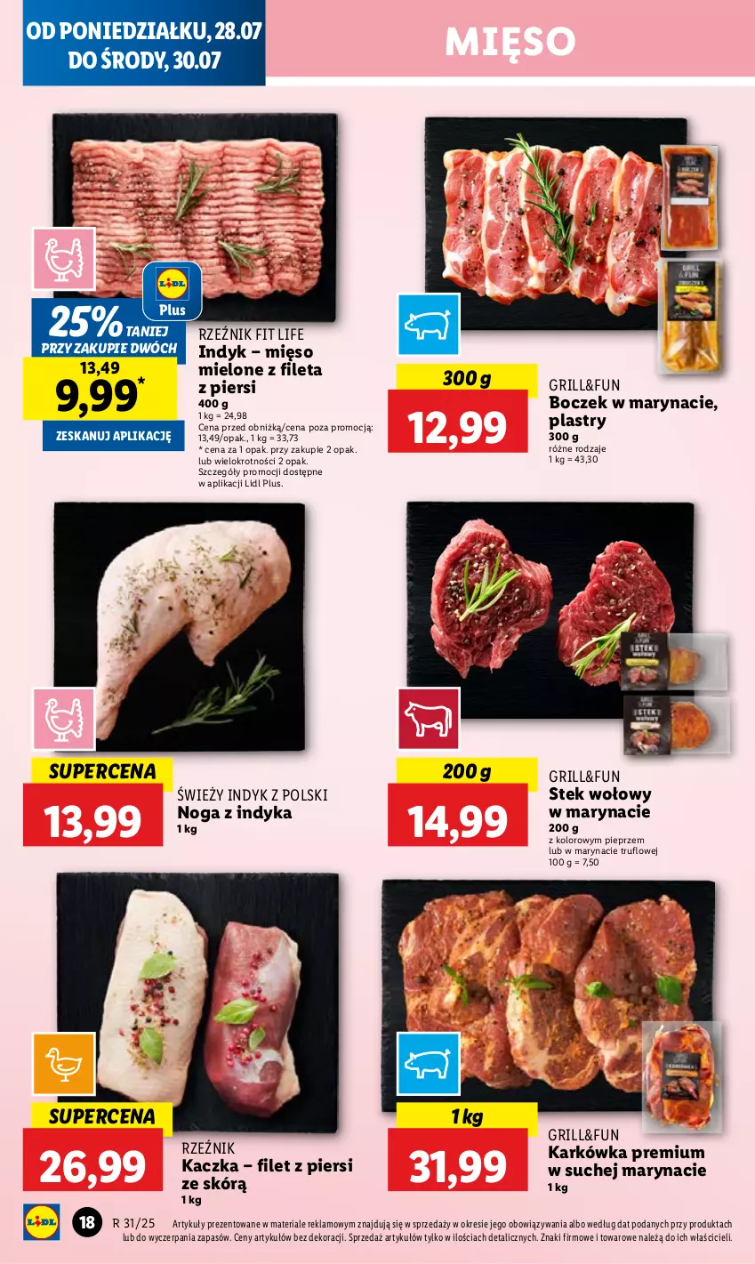 Gazetka promocyjna Lidl - GAZETKA - ważna 28.07 do 30.07.2025 - strona 22 - produkty: Boczek, Grill, Kaczka, Mięso, Mięso mielone, Pieprz, Stek, Stek wołowy
