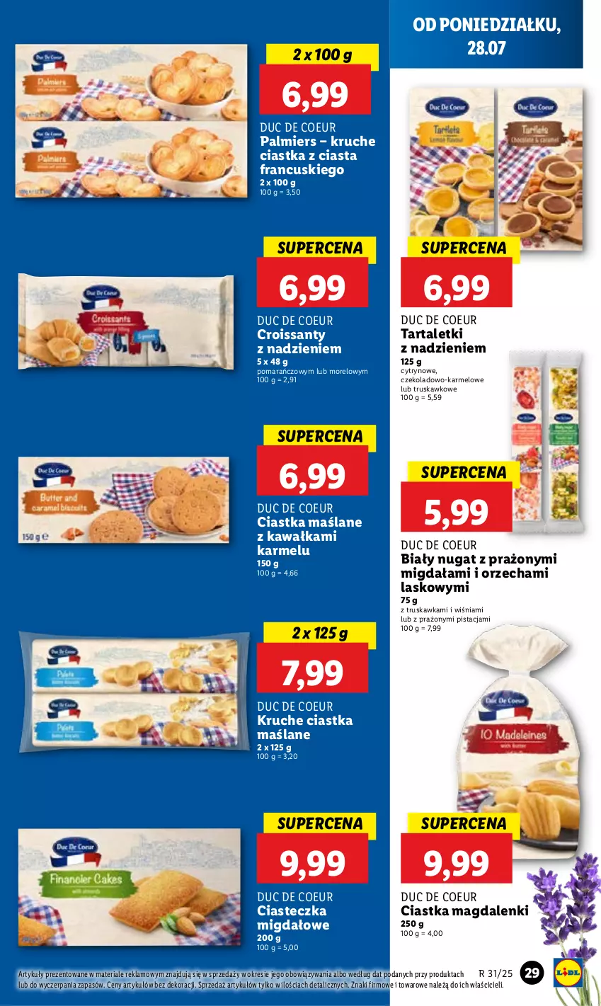Gazetka promocyjna Lidl - GAZETKA - ważna 28.07 do 30.07.2025 - strona 35 - produkty: Ciastka, Croissant, Kawa, Tarta