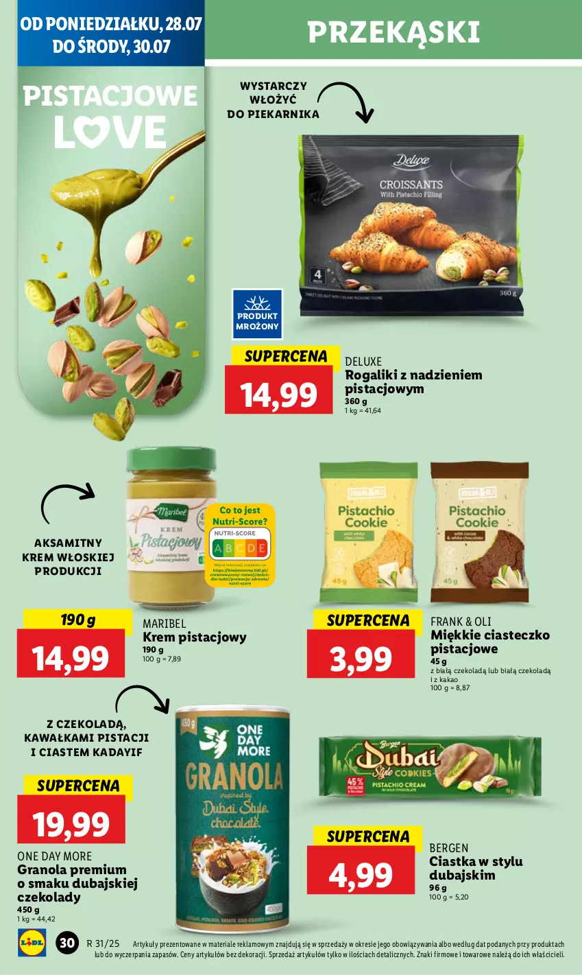 Gazetka promocyjna Lidl - GAZETKA - ważna 28.07 do 30.07.2025 - strona 36 - produkty: Aksam, Ciastka, Gra, Granola, Kakao, Kawa, Krem pistacjowy, Piekarnik, Rogal