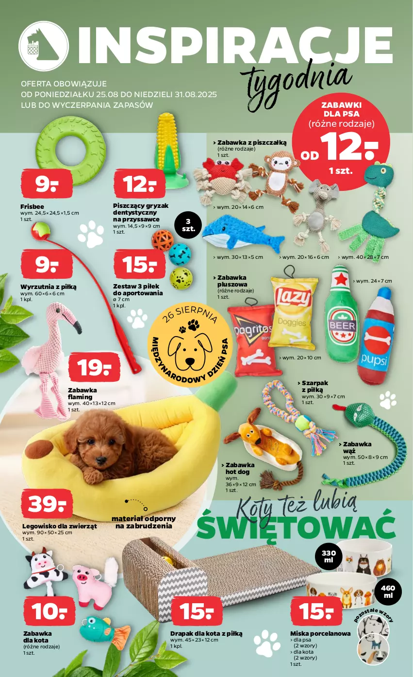 Gazetka promocyjna Netto - Od Poniedziałku Przemysłowa - ważna 25.08 do 31.08.2025 - strona 2 - produkty: Drapak, Gry, Hot dog, LEGO, Legowisko, Miska, Por, Wyrzutnia, Zabawka