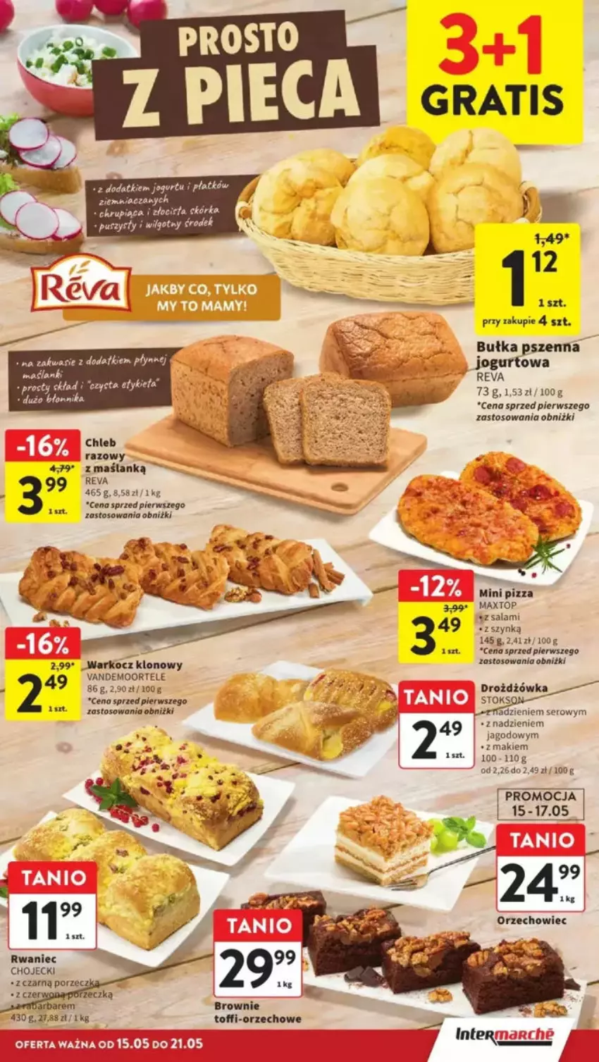 Gazetka promocyjna Intermarche - ważna 15.05 do 21.05.2025 - strona 14 - produkty: Brownie, Bułka, Chleb, Fa, Gra, Koc, Pizza, Salami, Ser, Top, Wagi