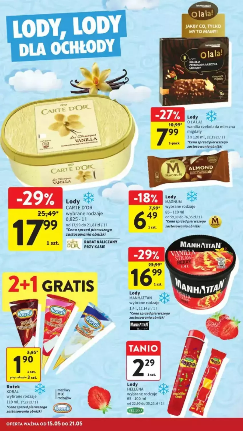 Gazetka promocyjna Intermarche - ważna 15.05 do 21.05.2025 - strona 15 - produkty: Gra, Lody, Migdały