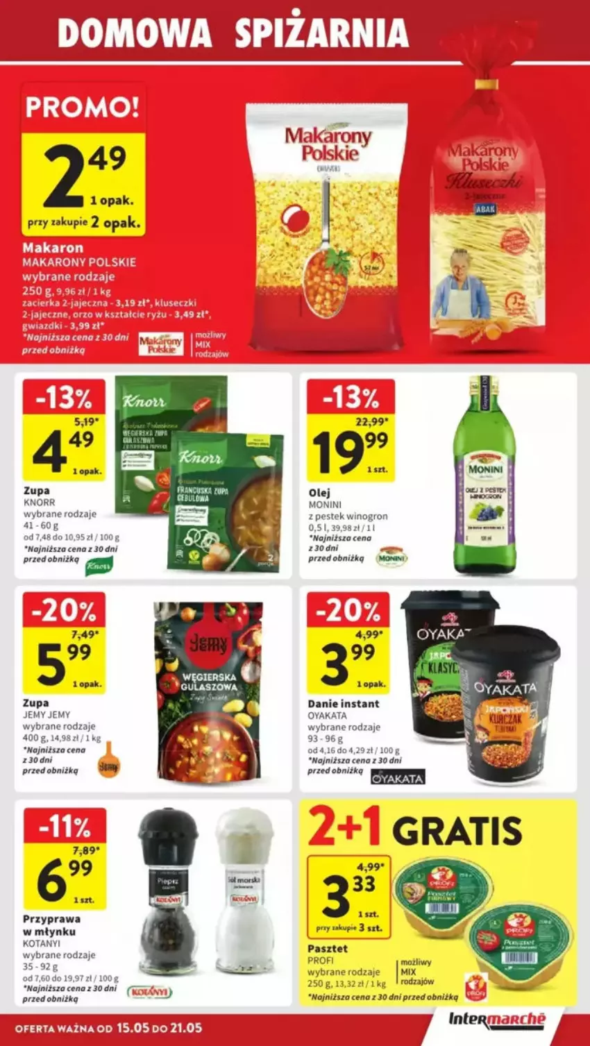 Gazetka promocyjna Intermarche - ważna 15.05 do 21.05.2025 - strona 20 - produkty: Knorr, Monini, Olej, Pasztet, Stek, Tera, Wino, Zupa
