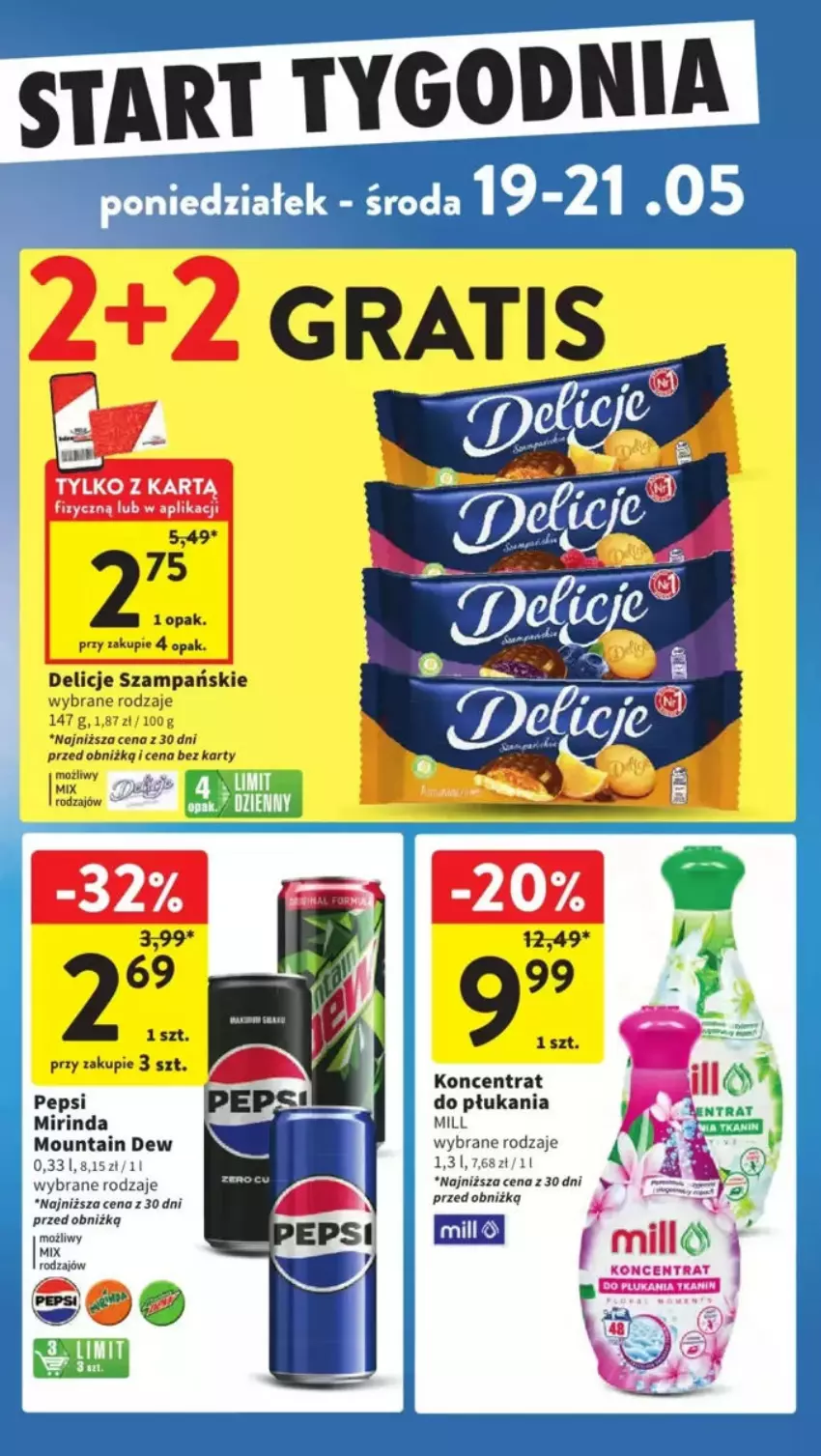 Gazetka promocyjna Intermarche - ważna 15.05 do 21.05.2025 - strona 33 - produkty: Delicje, Mirinda, Pepsi