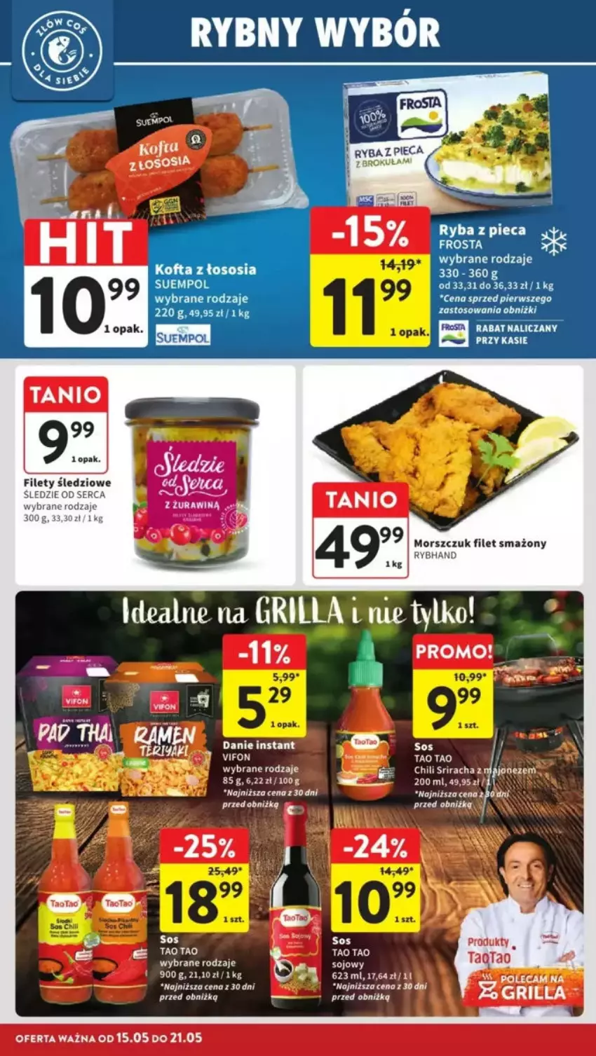 Gazetka promocyjna Intermarche - ważna 15.05 do 21.05.2025 - strona 8 - produkty: Fa, Frosta, Piec, Ryba, Ser, Sos, Suempol