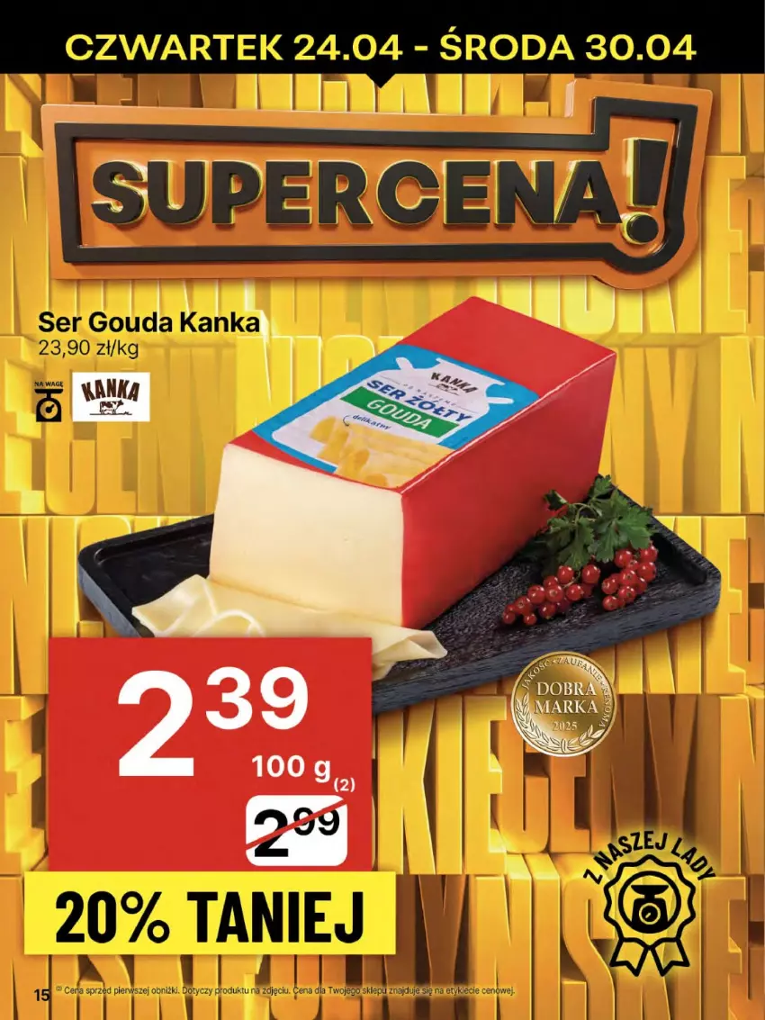 Gazetka promocyjna Delikatesy Centrum - Franczyza DC17 Czwartek - ważna 24.04 do 30.04.2025 - strona 15
