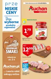 Gazetka promocyjna Auchan - Gazetka przeNISKIE CENY – PrzeWyborne produkty regionalne Supermarkety - Gazetka - ważna od 14.09 do 14.09.2022 - strona 1 - produkty: Kurczak, Koncentrat pomidorowy, Mięso z uda kurczaka, Pasztet, Dada, Mięso