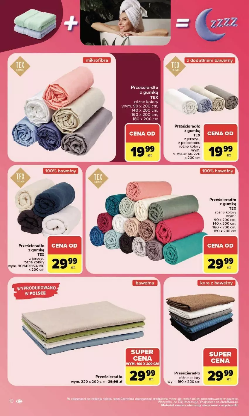 Gazetka promocyjna Carrefour - Gazetka Carrefour w SUMIE sama okazje - ważna 22.06 do 04.07.2026 - strona 10 - produkty: Prześcieradło, Wełna