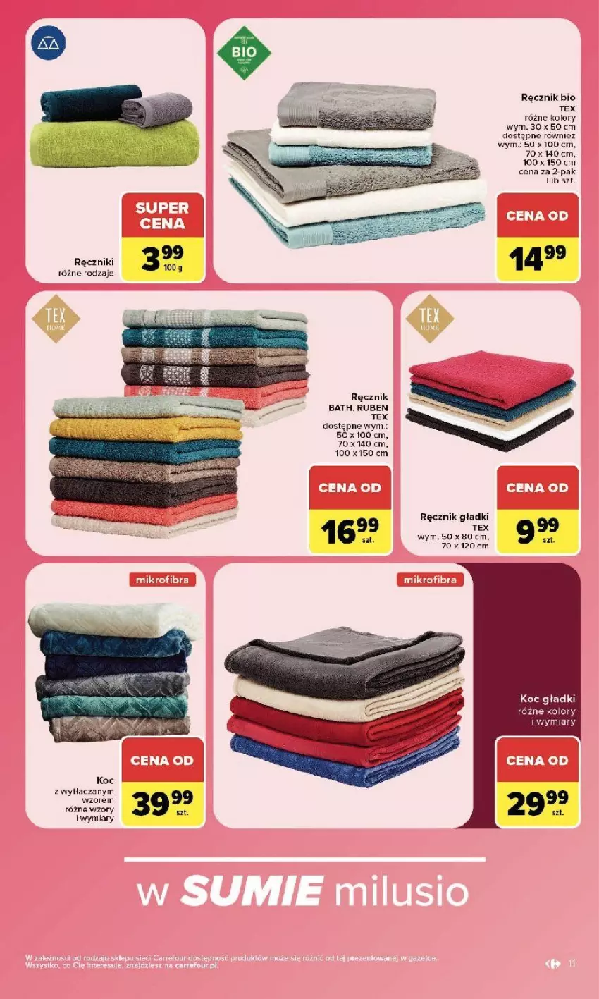 Gazetka promocyjna Carrefour - Gazetka Carrefour w SUMIE sama okazje - ważna 22.06 do 04.07.2026 - strona 11 - produkty: Fa, Koc, Ręcznik