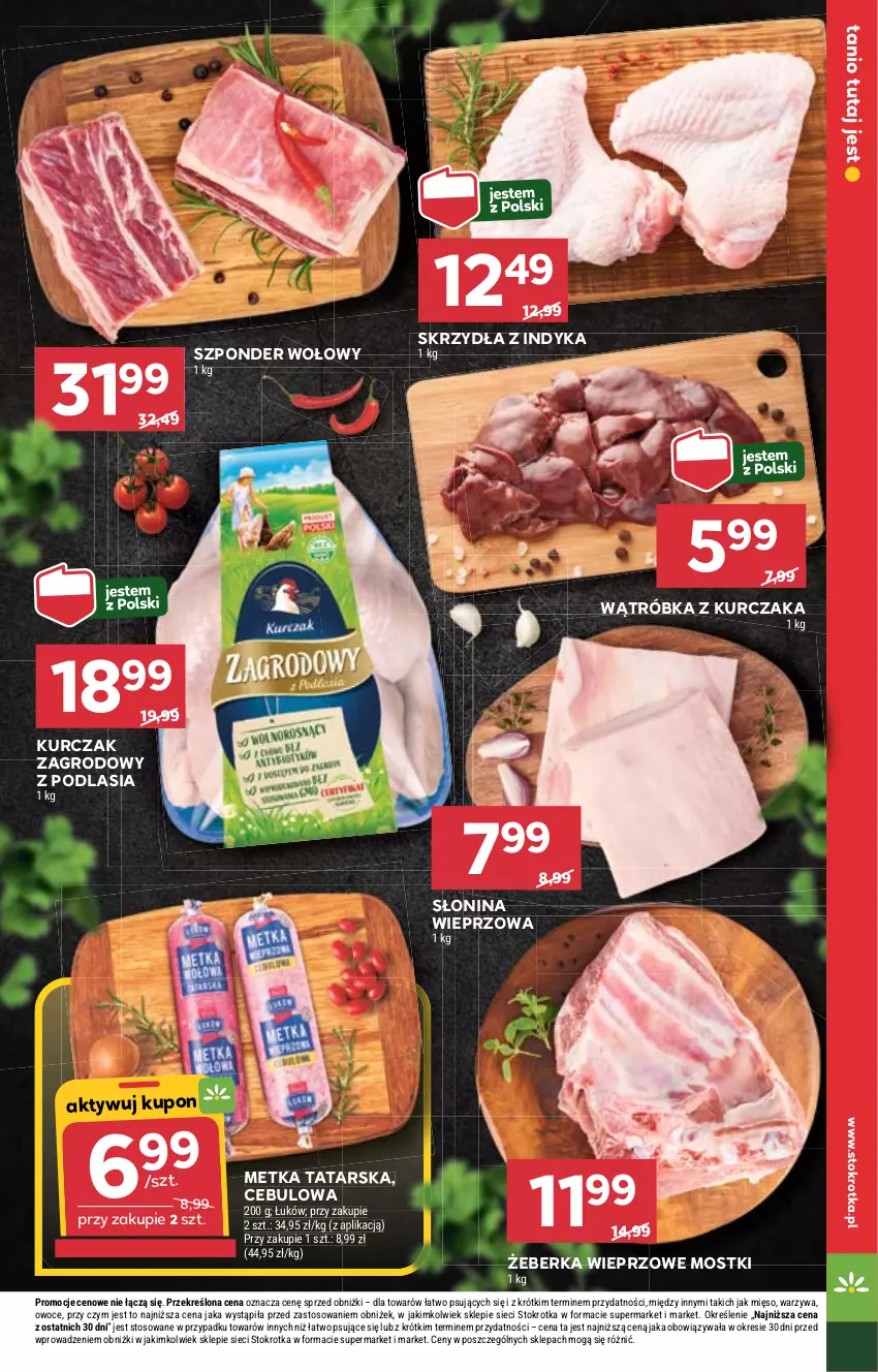 Gazetka promocyjna Stokrotka - Market - ważna 25.09 do 01.10.2025 - strona 11 - produkty: Kurczak, Metka tatarska, Mięso, Owoce, Szponder wołowy, Warzywa