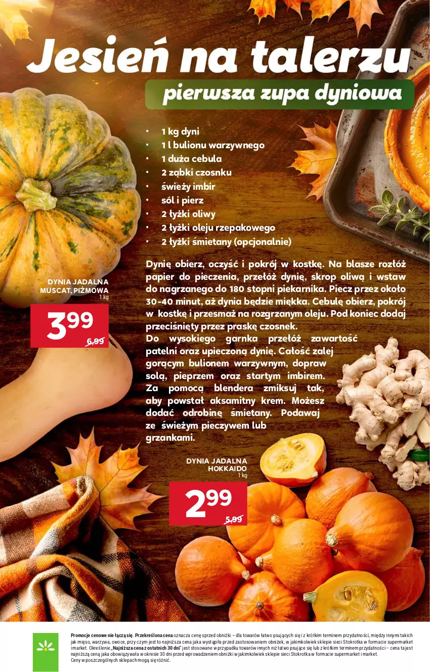 Gazetka promocyjna Stokrotka - Market - ważna 25.09 do 01.10.2025 - strona 12 - produkty: Aksam, Blender, Bulion, Cebula, Czosnek, Imbir, Lion, Mięso, Mus, Olej, Owoce, Papier, Papier do pieczenia, Piec, Piekarnik, Pieprz, Sok, Sól, Top, Warzywa