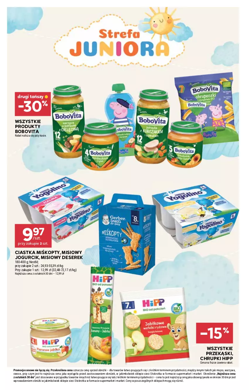 Gazetka promocyjna Stokrotka - Market - ważna 25.09 do 01.10.2025 - strona 28 - produkty: BoboVita, Chrupki, Ciastka, Deser, HiPP, Mięso, Nestlé, Owoce, Ser, Serek, Warzywa