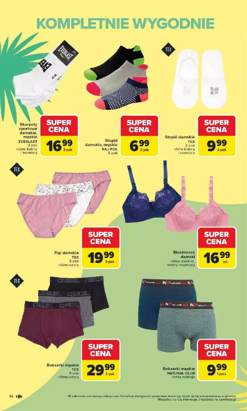 Gazetka promocyjna Carrefour - Gazetka Łap super okazje od poniedziałku! - ważna 11.05 do 23.05.2026 - strona 14 - produkty: Biustonosz, Bokserki, Figi, Karp, Por, Pur, Ser, Sport, Top