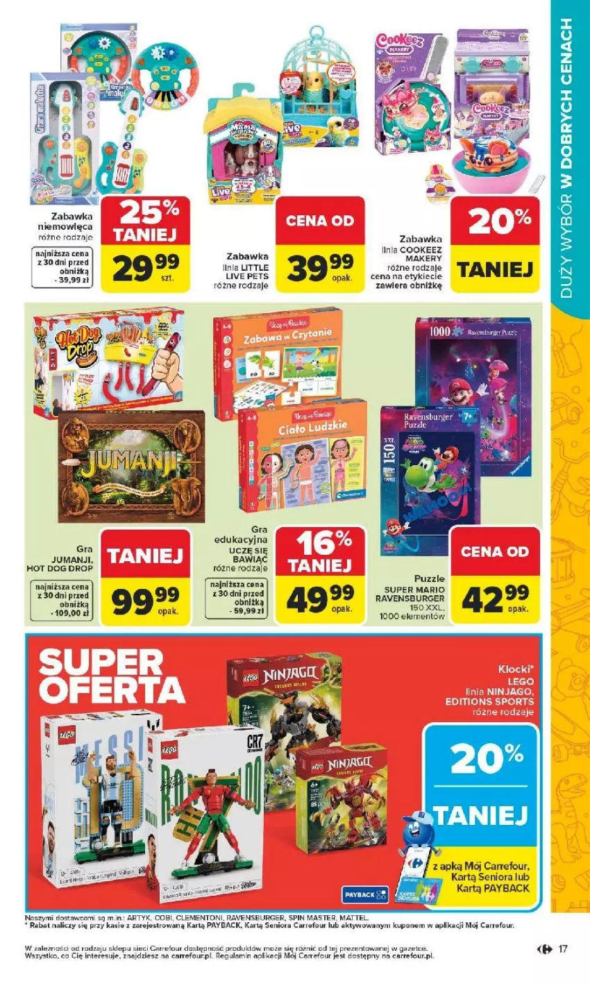 Gazetka promocyjna Carrefour - Gazetka Łap super okazje od poniedziałku! - ważna 11.05 do 23.05.2026 - strona 17 - produkty: Burger, Fa, Gra, Hot dog, Ravensburger, Zabawka