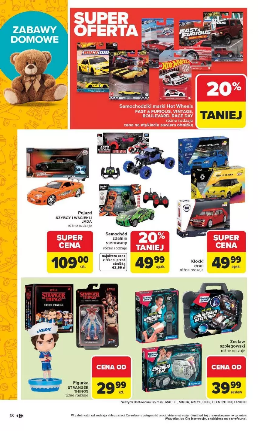 Gazetka promocyjna Carrefour - Gazetka Łap super okazje od poniedziałku! - ważna 11.05 do 23.05.2026 - strona 18 - produkty: Klocki, Mattel, Pojazd, Pur, Tera, Tran
