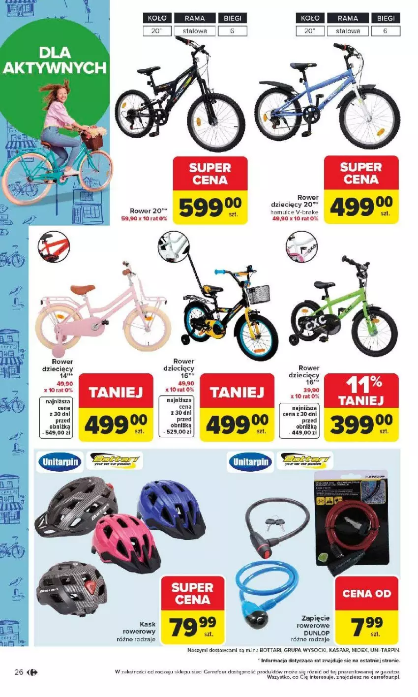 Gazetka promocyjna Carrefour - Gazetka Łap super okazje od poniedziałku! - ważna 11.05 do 23.05.2026 - strona 26 - produkty: Dzieci, Fa, Kask, Rower