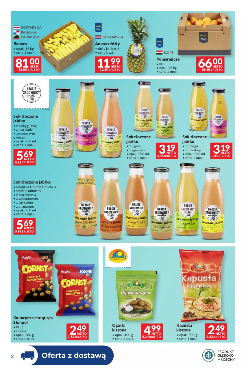 Gazetka promocyjna Makro - Dystrybucja do sklepów - ważna 07.07 do 03.08.2026 - strona 2 - produkty: Ananas, Banany, Gres, Kukurydza, Mango, Owoce, Pomarańcze, Słonpol, Sok, Wino