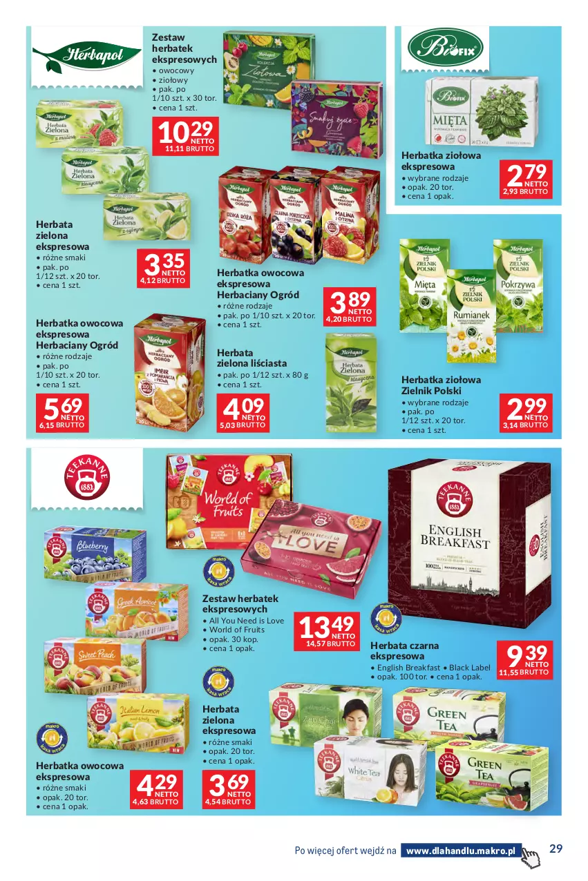 Gazetka promocyjna Makro - Dystrybucja do sklepów - ważna 07.07 do 03.08.2026 - strona 29 - produkty: Fa, Herbata, Herbata czarna, Lack, Ogród