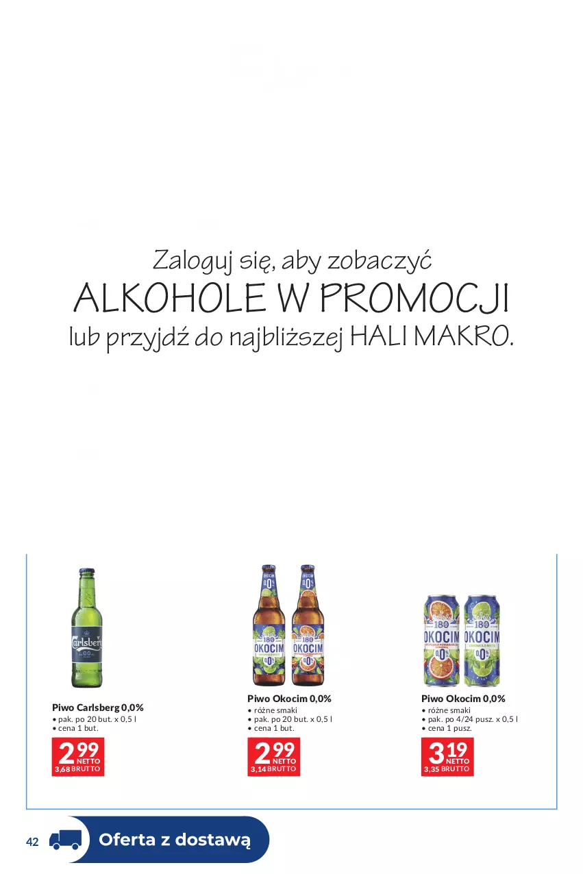 Gazetka promocyjna Makro - Dystrybucja do sklepów - ważna 07.07 do 03.08.2026 - strona 42 - produkty: Alkohole, Carlsberg, JBL, Kasztelan, Koc, Okocim, Piwo