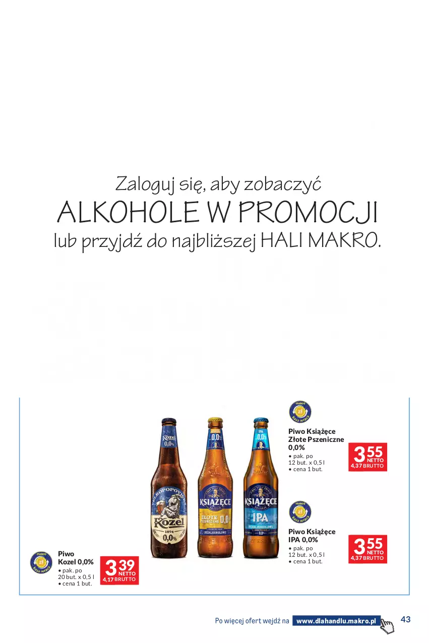 Gazetka promocyjna Makro - Dystrybucja do sklepów - ważna 07.07 do 03.08.2026 - strona 43 - produkty: Alkohole, Gra, JBL, Kozel, Książęce, Piwo