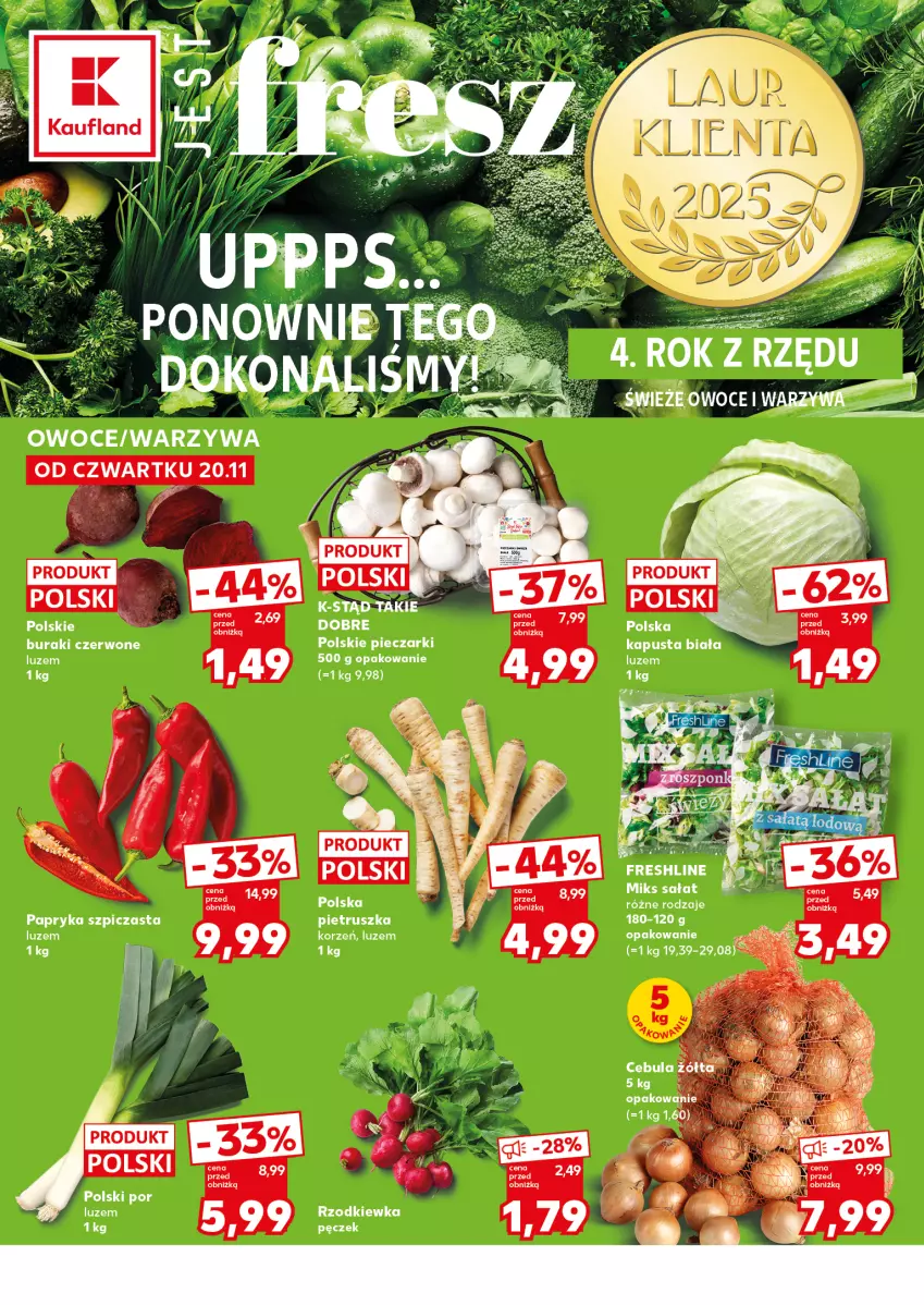 Gazetka promocyjna Kaufland - Mocny Start - ważna 24.11 do 26.11.2025 - strona 10 - produkty: Owoce, Piec, Pietruszka, Por, Rzodkiewka, Sałat, Warzywa