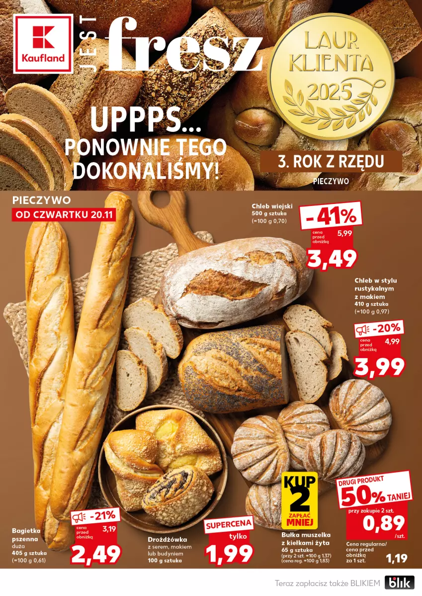 Gazetka promocyjna Kaufland - Mocny Start - ważna 24.11 do 26.11.2025 - strona 14 - produkty: Bagietka, Bułka, Chleb, Mus, Piec, Pieczywo, Rust
