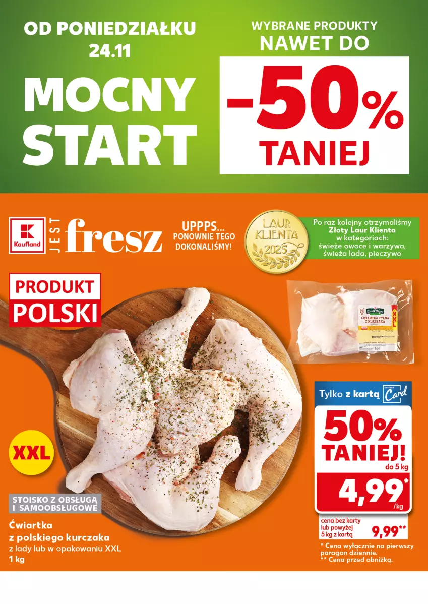 Gazetka promocyjna Kaufland - Mocny Start - ważna 24.11 do 26.11.2025 - strona 2 - produkty: Kurczak, Laur, Olej, Owoce, Piec, Pieczywo, Warzywa