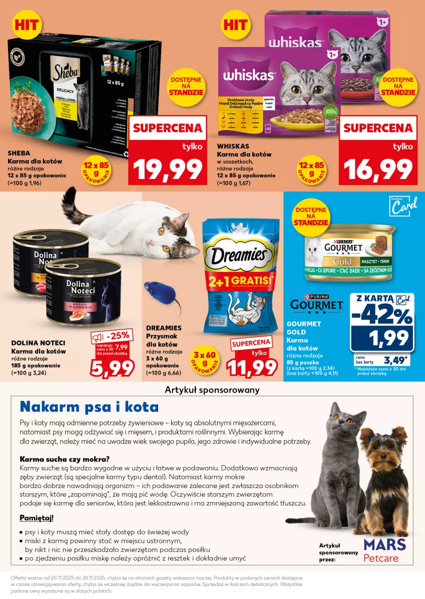 Gazetka promocyjna Kaufland - Mocny Start - ważna 24.11 do 26.11.2025 - strona 23 - produkty: Absolut, Mars, Mięso, Mięta, Mus, Pur, Purina, Sheba, Whiskas, Zdrowie