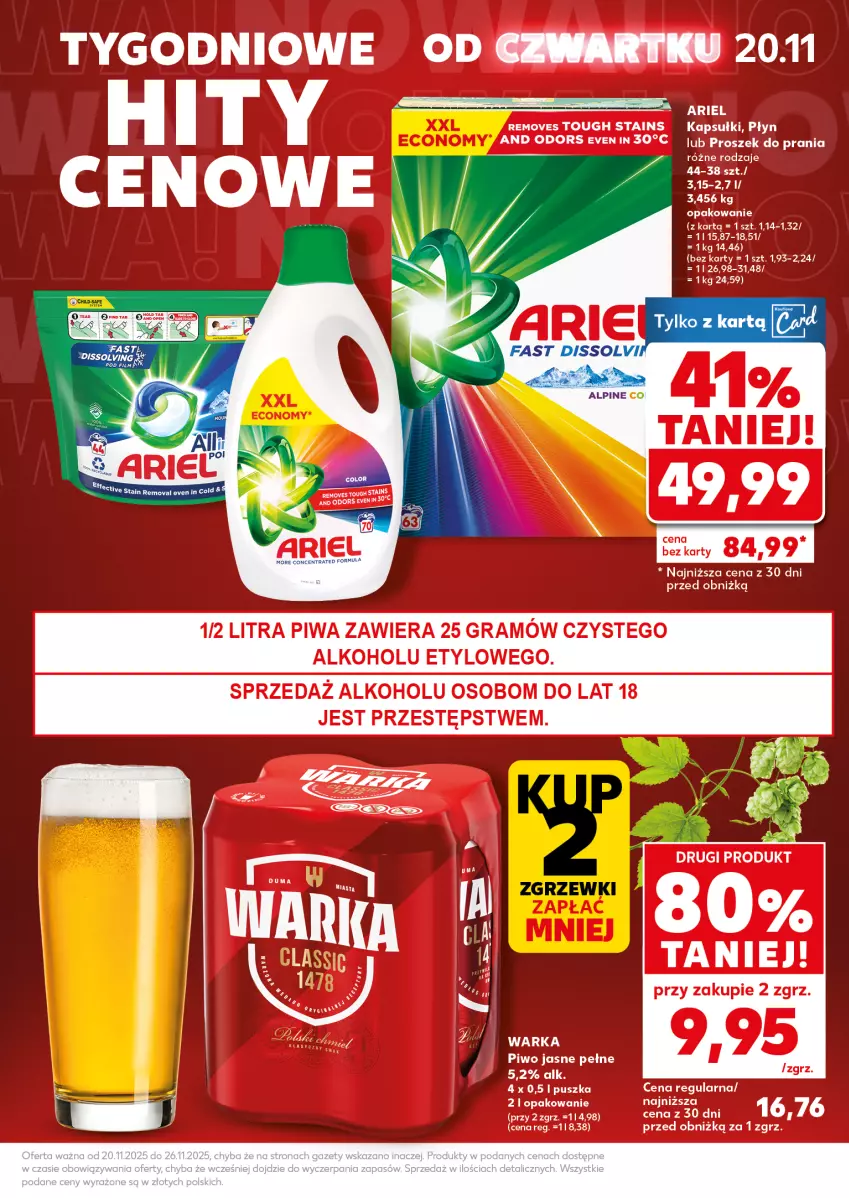 Gazetka promocyjna Kaufland - Mocny Start - ważna 24.11 do 26.11.2025 - strona 7 - produkty: Ariel, Fa, Gra, Piwa, Piwo, Piwo jasne