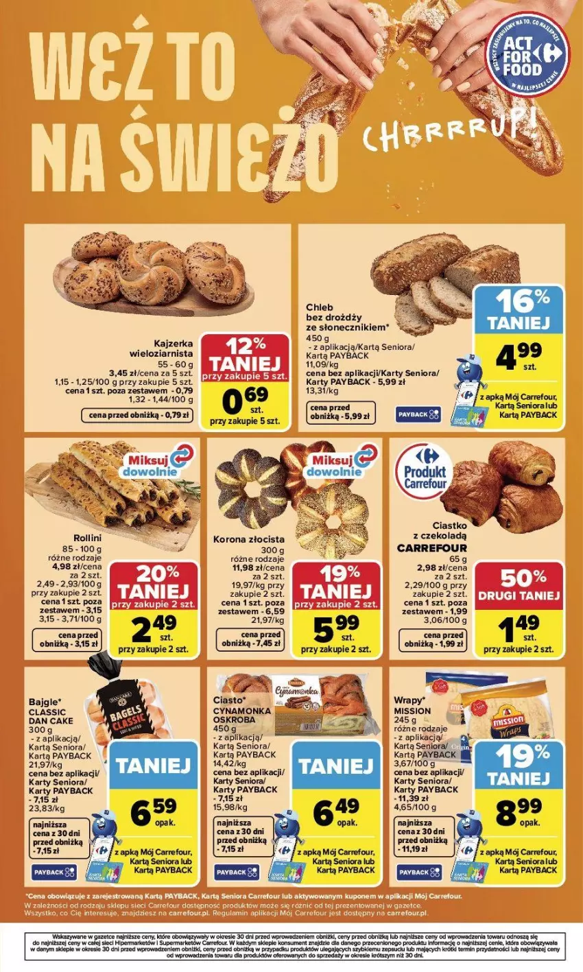 Gazetka promocyjna Carrefour - Gazetka Weź to na świeżo - ważna 13.04 do 18.04.2026 - strona 5 - produkty: Bajgle, Chleb, Dan Cake, Fa, Kajzerka
