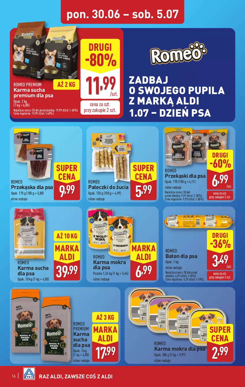 Gazetka promocyjna Aldi - Pełna oferta - ważna 30.06 do 05.07.2025 - strona 16 - produkty: Baton, Baton dla psa, Przekąski dla psa