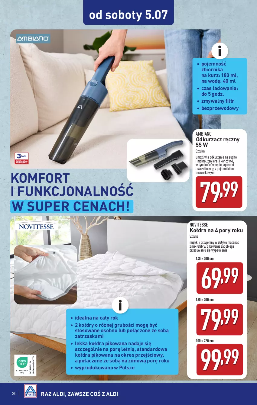 Gazetka promocyjna Aldi - Pełna oferta - ważna 30.06 do 05.07.2025 - strona 30 - produkty: Kołdra, Odkurzacz, Pojemnik, Por