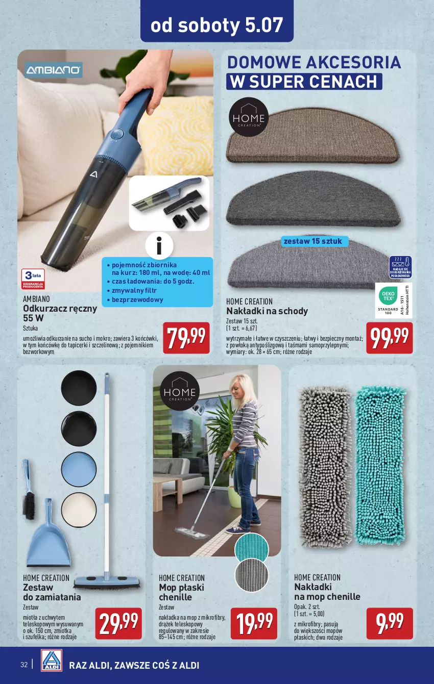 Gazetka promocyjna Aldi - Pełna oferta - ważna 30.06 do 05.07.2025 - strona 32 - produkty: Miotła, Mop, Odkurzacz, Piec, Pojemnik, Szufelka, Teleskop